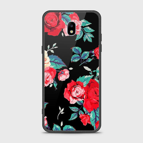 Samsung Galaxy J7 Pro / J7 2017 / J730 Cover - Floral Series - HQ Ultra Shine Premium Infinity Glass Soft Silicon Borders Case