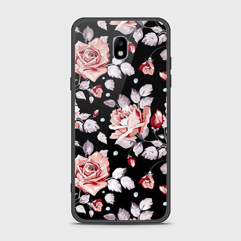 Samsung Galaxy J7 Pro / J7 2017 / J730 Cover - Floral Series - HQ Ultra Shine Premium Infinity Glass Soft Silicon Borders Case