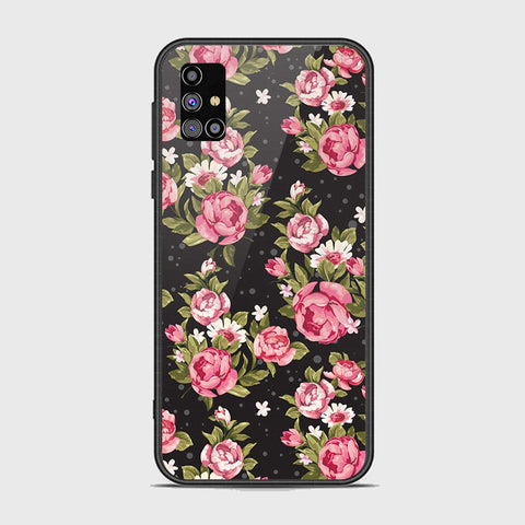 Samsung Galaxy M31s Cover - Floral Series - HQ Ultra Shine Premium Infinity Glass Soft Silicon Borders Case