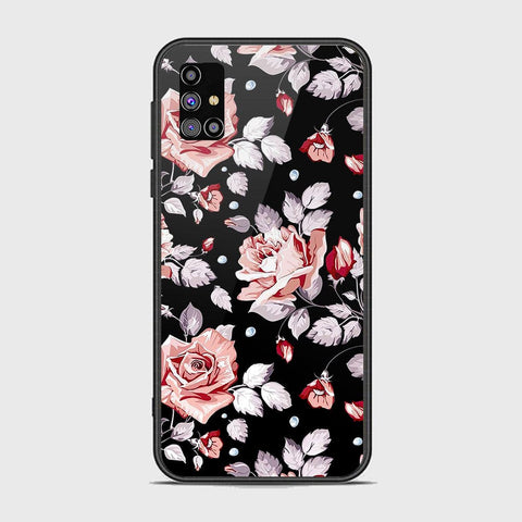 Samsung Galaxy M31s Cover - Floral Series - HQ Ultra Shine Premium Infinity Glass Soft Silicon Borders Case