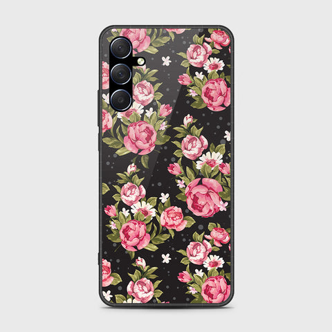 Samsung Galaxy M54 Cover- Floral Series - HQ Ultra Shine Premium Infinity Glass Soft Silicon Borders Case