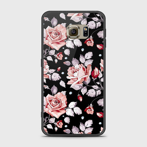 Samsung Galaxy S6 Cover- Floral Series - HQ Ultra Shine Premium Infinity Glass Soft Silicon Borders Case