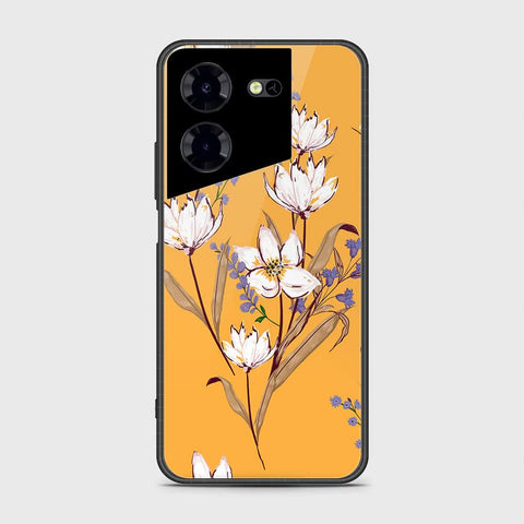 Tecno Pova 5 Pro Cover- Floral Series - HQ Ultra Shine Premium Infinity Glass Soft Silicon Borders Case