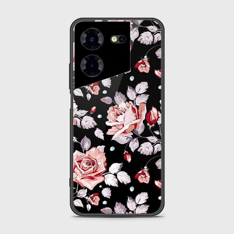 Tecno Pova 5 Pro Cover- Floral Series - HQ Ultra Shine Premium Infinity Glass Soft Silicon Borders Case