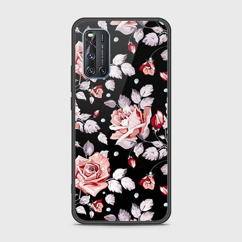 Vivo V19 Cover- Floral Series - HQ Ultra Shine Premium Infinity Glass Soft Silicon Borders Case