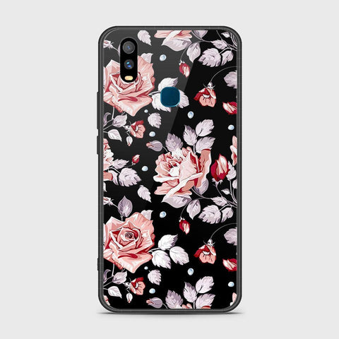 Vivo Y11 2019 Cover- Floral Series - HQ Ultra Shine Premium Infinity Glass Soft Silicon Borders Case