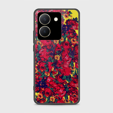 Vivo Y36 4G Cover- Floral Series - HQ Ultra Shine Premium Infinity Glass Soft Silicon Borders Case