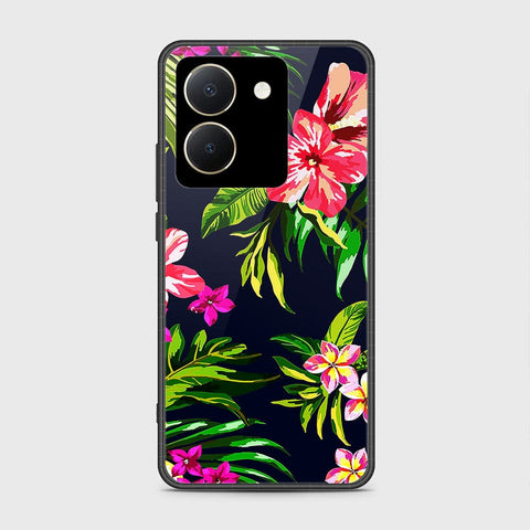 Vivo Y36 4G Cover- Floral Series - HQ Ultra Shine Premium Infinity Glass Soft Silicon Borders Case