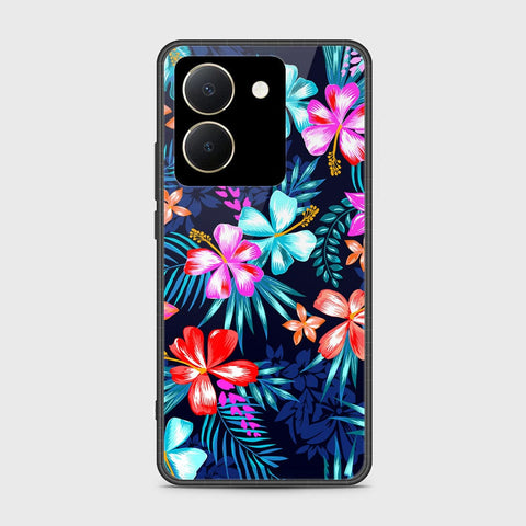 Vivo Y36 4G Cover- Floral Series - HQ Ultra Shine Premium Infinity Glass Soft Silicon Borders Case