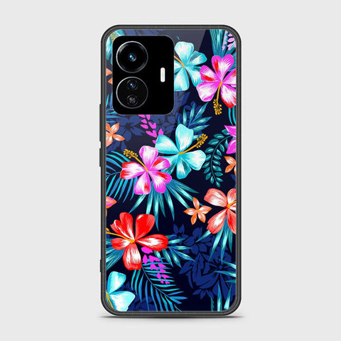 Vivo Y77 5G Cover - Floral Series - HQ Ultra Shine Premium Infinity Glass Soft Silicon Borders Case