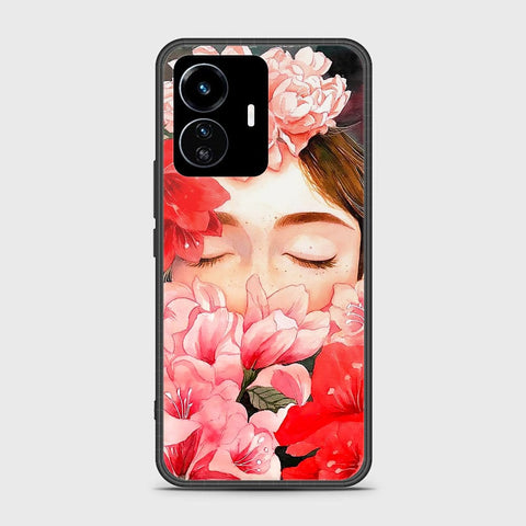 Vivo Y77 5G Cover - Floral Series - HQ Ultra Shine Premium Infinity Glass Soft Silicon Borders Case