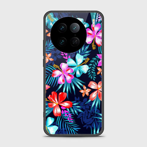 Vivo X90 Pro Cover - Floral Series - HQ Ultra Shine Premium Infinity Glass Soft Silicon Borders Case
