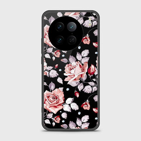 Vivo X90 Pro Cover - Floral Series - HQ Ultra Shine Premium Infinity Glass Soft Silicon Borders Case