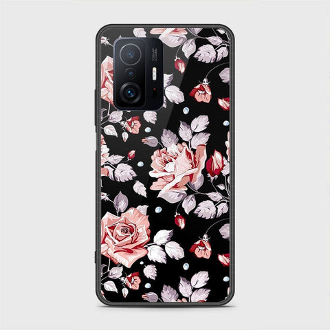 Xiaomi 11T Cover- Floral Series - HQ Ultra Shine Premium Infinity Glass Soft Silicon Borders Case