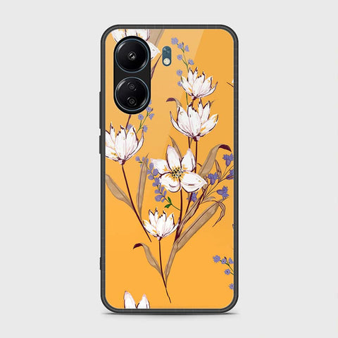 Xiaomi Redmi 13C Cover- Floral Series - HQ Ultra Shine Premium Infinity Glass Soft Silicon Borders Case