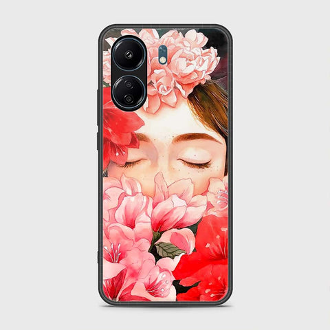 Xiaomi Redmi 13C Cover- Floral Series - HQ Ultra Shine Premium Infinity Glass Soft Silicon Borders Case