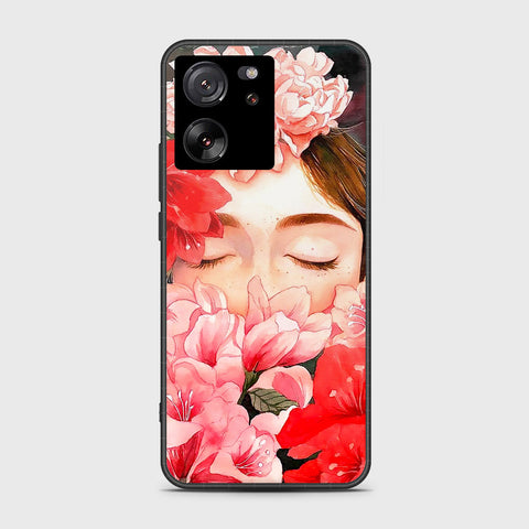 Xiaomi 13T Cover- Floral Series - HQ Ultra Shine Premium Infinity Glass Soft Silicon Borders Case