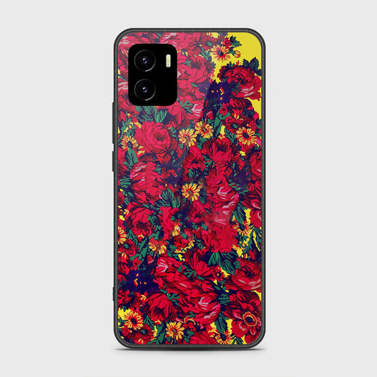 Vivo Y10 Cover- Floral Series - HQ Ultra Shine Premium Infinity Glass Soft Silicon Borders Case