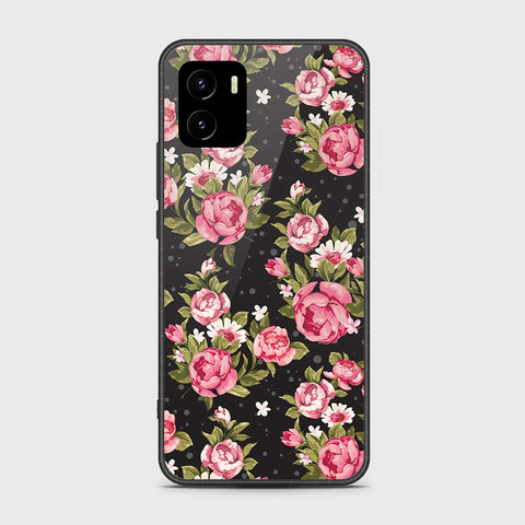 Vivo Y10 Cover- Floral Series - HQ Ultra Shine Premium Infinity Glass Soft Silicon Borders Case