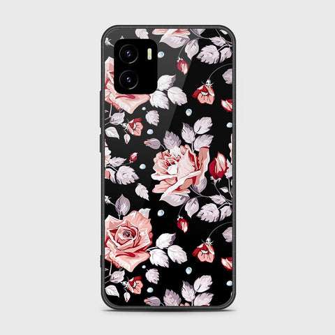 Vivo Y10 Cover- Floral Series - HQ Ultra Shine Premium Infinity Glass Soft Silicon Borders Case