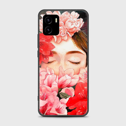 Vivo Y10 Cover- Floral Series - HQ Ultra Shine Premium Infinity Glass Soft Silicon Borders Case