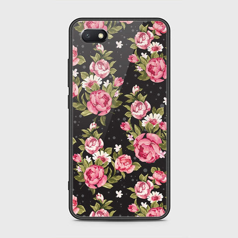 Huawei Y5 Prime 2018 / Y5 2018 / Honor 7S Cover - Floral Series - HQ Ultra Shine Premium Infinity Glass Soft Silicon Borders Case