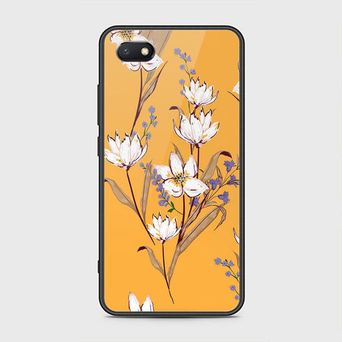 Huawei Y5 Prime 2018 / Y5 2018 / Honor 7S Cover - Floral Series - HQ Ultra Shine Premium Infinity Glass Soft Silicon Borders Case