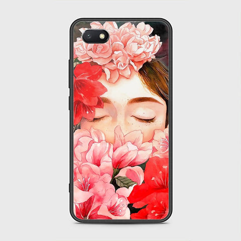 Huawei Y5 Prime 2018 / Y5 2018 / Honor 7S Cover - Floral Series - HQ Ultra Shine Premium Infinity Glass Soft Silicon Borders Case