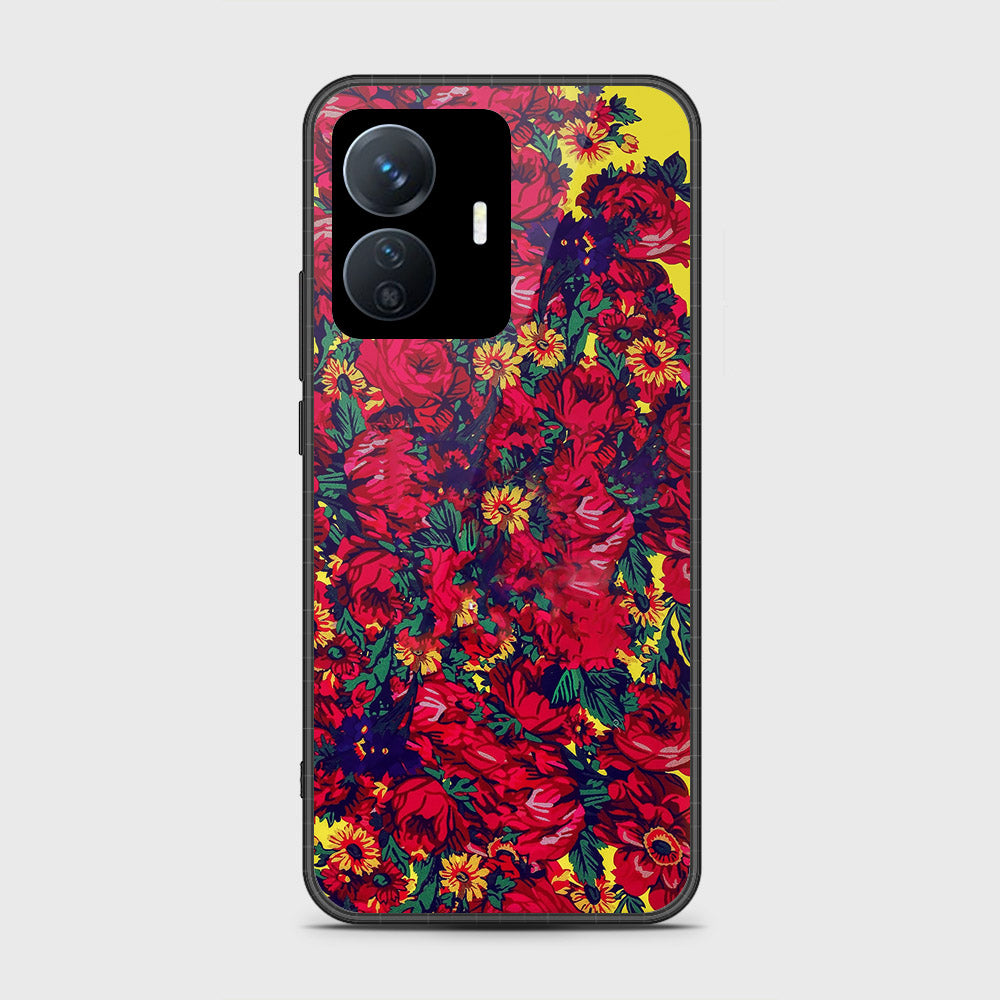 Vivo Y77e Cover- Floral Series - HQ Ultra Shine Premium Infinity Glass Soft Silicon Borders Case