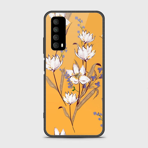 Huawei Psmart 2021 Cover- Floral Series - HQ Ultra Shine Premium Infinity Glass Soft Silicon Borders Case