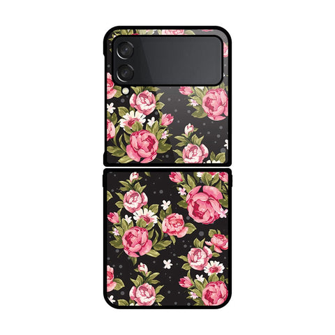 Samsung Galaxy Z Flip 4 5G Cover- Floral Series - HQ Premium Shine Durable Shatterproof Case - Soft Silicon Borders