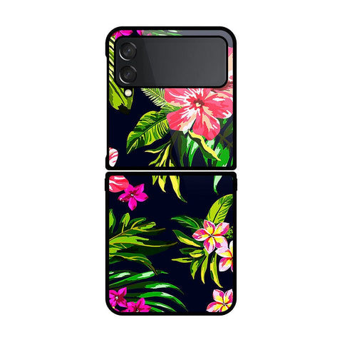 Samsung Galaxy Z Flip 4 5G Cover- Floral Series - HQ Premium Shine Durable Shatterproof Case - Soft Silicon Borders