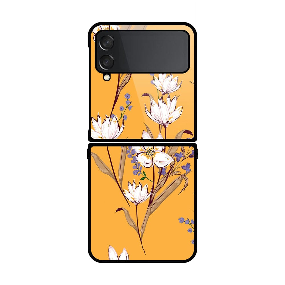Samsung Galaxy Z Flip 4 5G Cover- Floral Series - HQ Premium Shine Durable Shatterproof Case - Soft Silicon Borders (Fast Delivery)