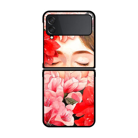 Samsung Galaxy Z Flip 4 5G Cover- Floral Series - HQ Premium Shine Durable Shatterproof Case - Soft Silicon Borders