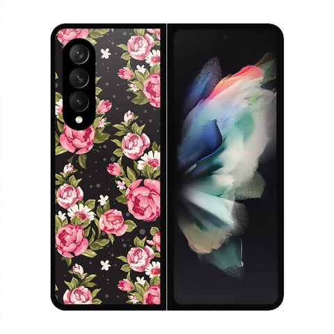 Samsung Galaxy Z Fold 3 5G Cover- Floral Series - HQ Premium Shine Durable Shatterproof Case - Soft Silicon Borders