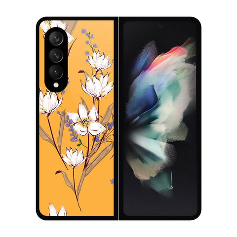 Samsung Galaxy Z Fold 3 5G Cover- Floral Series - HQ Premium Shine Durable Shatterproof Case - Soft Silicon Borders