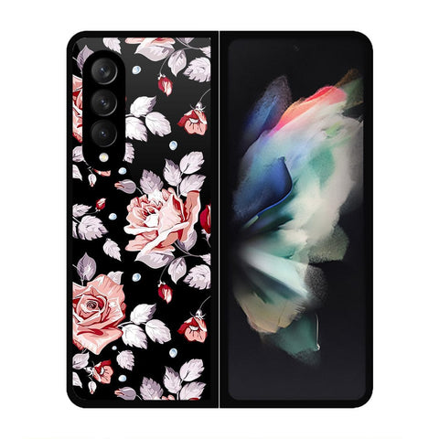 Samsung Galaxy Z Fold 3 5G Cover- Floral Series - HQ Premium Shine Durable Shatterproof Case - Soft Silicon Borders