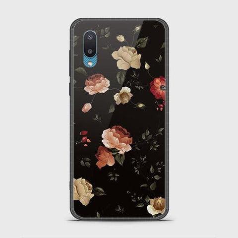 Samsung Galaxy A02 Cover - Floral Series 2 - HQ Ultra Shine Premium Infinity Glass Soft Silicon Borders Case