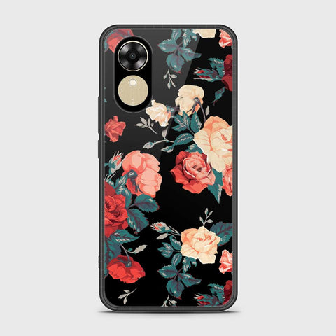 Oppo A17k Cover- Floral Series 2 - HQ Ultra Shine Premium Infinity Glass Soft Silicon Borders Case