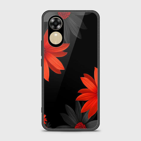 Oppo A17k Cover- Floral Series 2 - HQ Ultra Shine Premium Infinity Glass Soft Silicon Borders Case