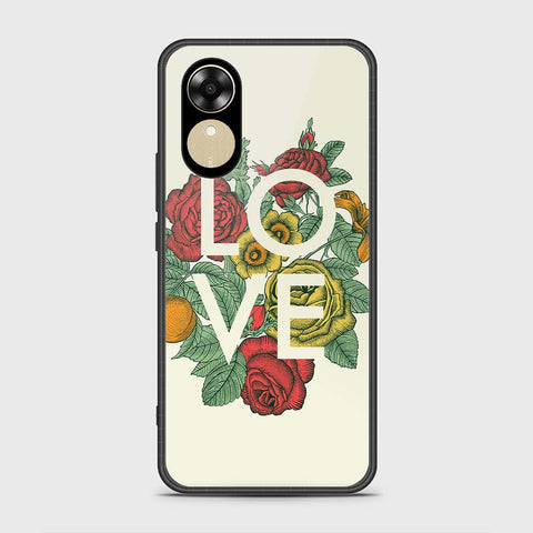 Oppo A17k Cover- Floral Series 2 - HQ Ultra Shine Premium Infinity Glass Soft Silicon Borders Case