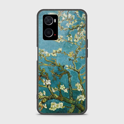 Oppo A76 Cover- Floral Series 2 - HQ Ultra Shine Premium Infinity Glass Soft Silicon Borders Case