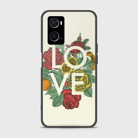 Oppo A76 Cover- Floral Series 2 - HQ Ultra Shine Premium Infinity Glass Soft Silicon Borders Case