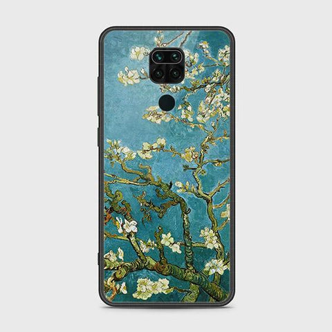 Xiaomi Redmi Note 9 Cover - Floral Series 2 - HQ Ultra Shine Premium Infinity Glass Soft Silicon Borders Case