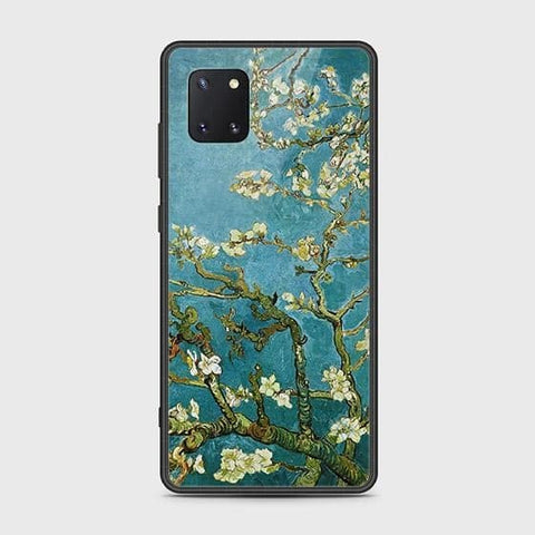 Samsung Galaxy Note 10 Lite Cover - Floral Series 2 - HQ Ultra Shine Premium Infinity Glass Soft Silicon Borders Case