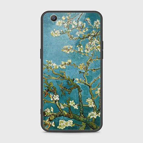 Oppo A39 Cover - Floral Series 2 - HQ Ultra Shine Premium Infinity Glass Soft Silicon Borders Case