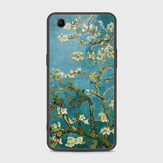 Oppo A1 Cover - Floral Series 2 - HQ Ultra Shine Premium Infinity Glass Soft Silicon Borders Case