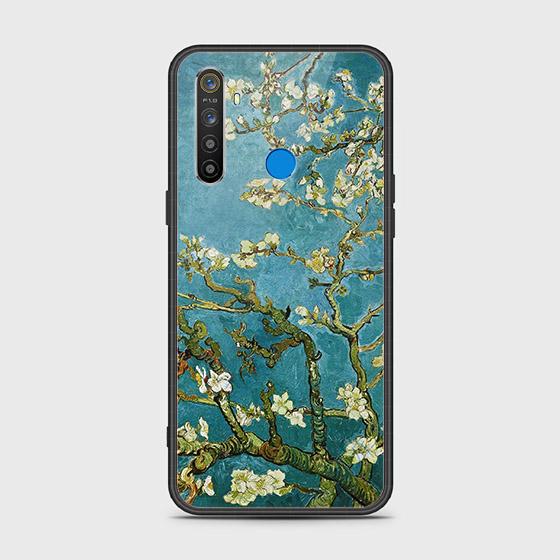 Realme 5i Cover - Floral Series 2 - HQ Ultra Shine Premium Infinity Glass Soft Silicon Borders Case