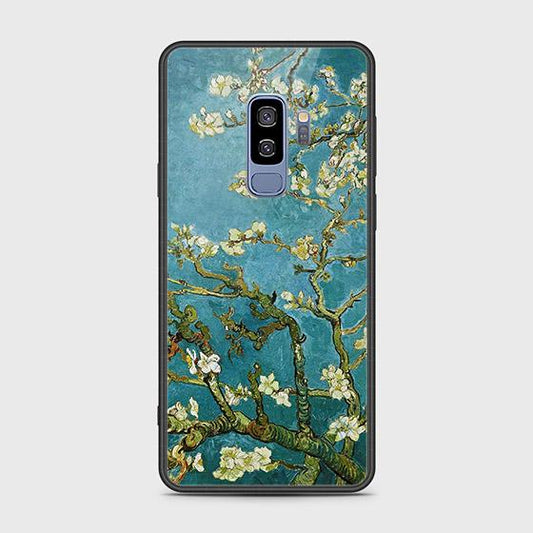Samsung Galaxy S9 Plus Cover - Floral Series 2 - HQ Ultra Shine Premium Infinity Glass Soft Silicon Borders Case