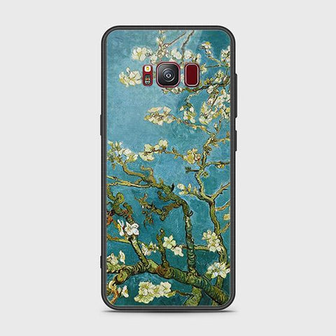 Samsung Galaxy S8 Plus Cover - Floral Series 2 - HQ Ultra Shine Premium Infinity Glass Soft Silicon Borders Case